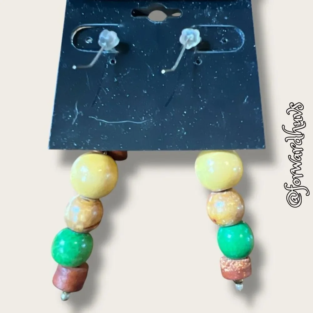 Bundle Sale 3 for $15 | Wooden Bead Dangle Earrings
